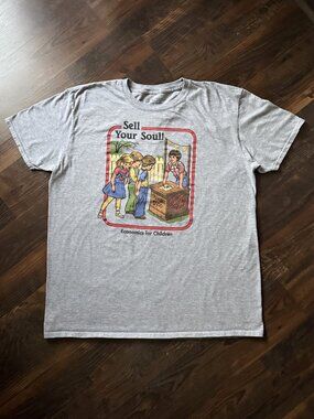 Steven Rhodes "Economics for Children" Black Matter - Heather Gray - Size XL